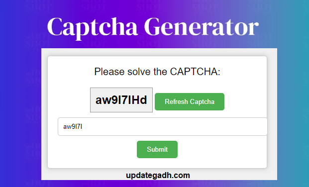Captcha Generator JavaScript | Step By Step JavaScript Project