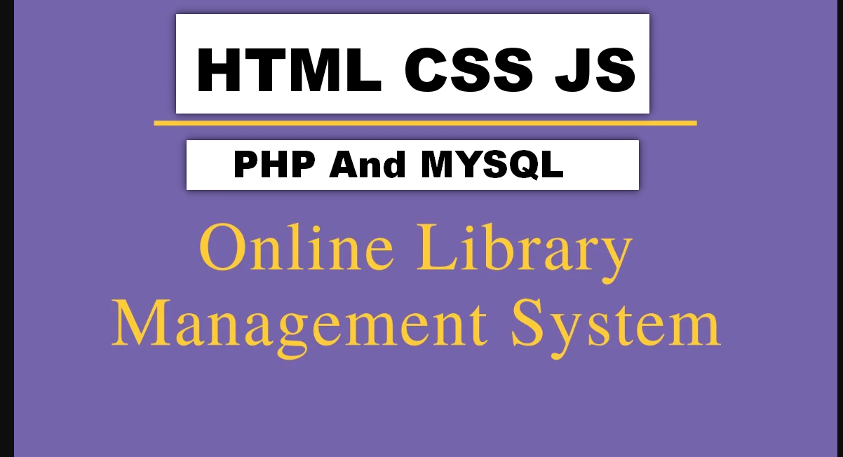 Online Library Management System using PHP and MySQL Great !