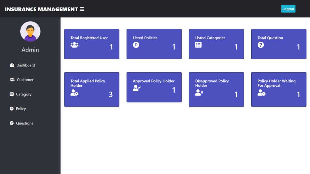 dashboard-1024x576 Insurance Management System in Python Django with Free Source Code