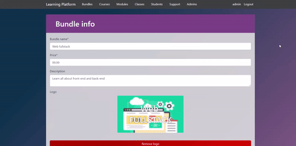 bundle-edit E learning Website in php with Free source code