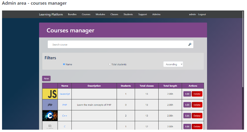 image-80 E learning Website in php with Free source code