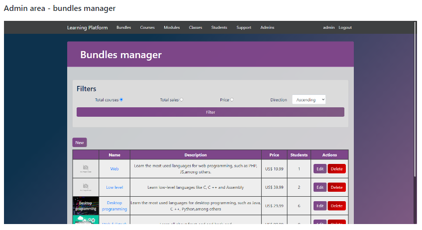 image-82 E learning Website in php with Free source code