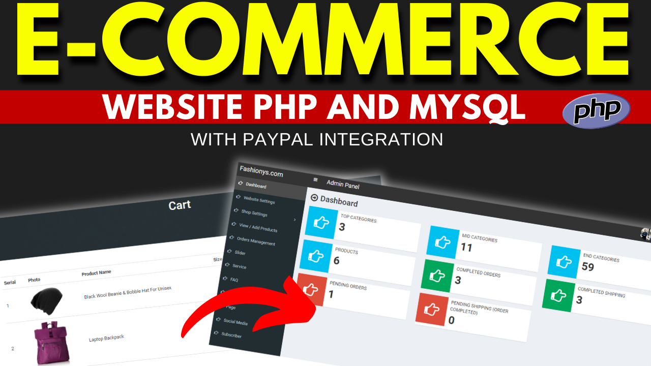 E-commerce website in PHP and MySQL with PayPal Integration – Complete with Source Code and Free Setup Guide