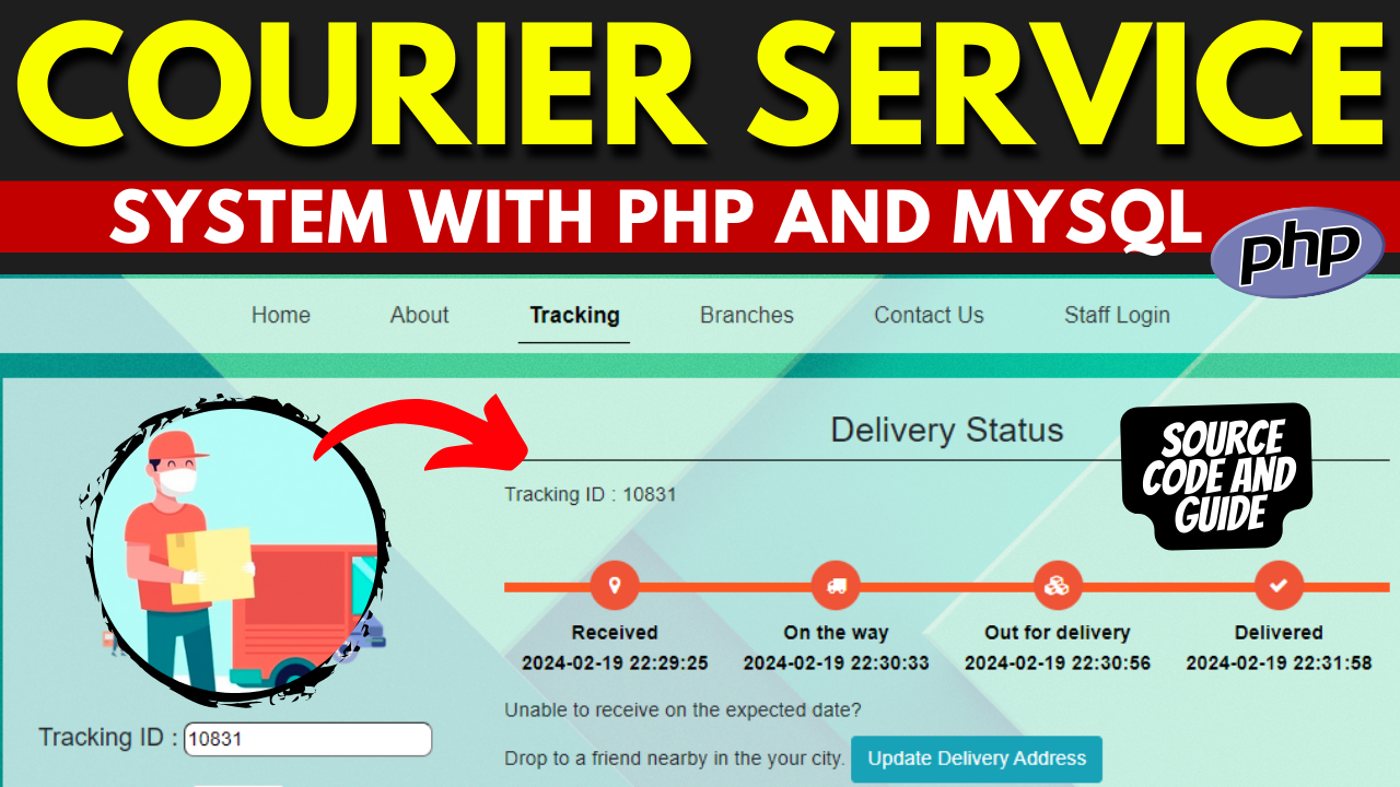 Courier Management System in PHP and MySQL Complete with Source Code and Free Setup Guide