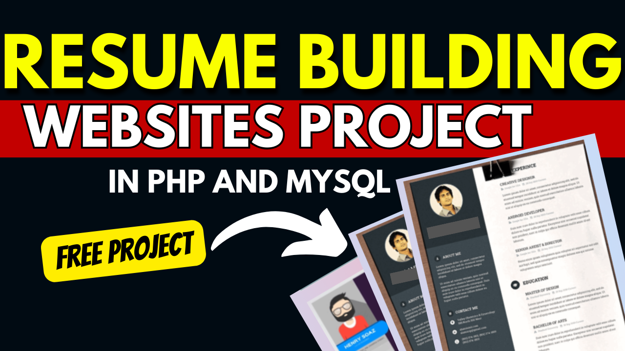 Free Source Code: Resume Building Websites Project in PHP