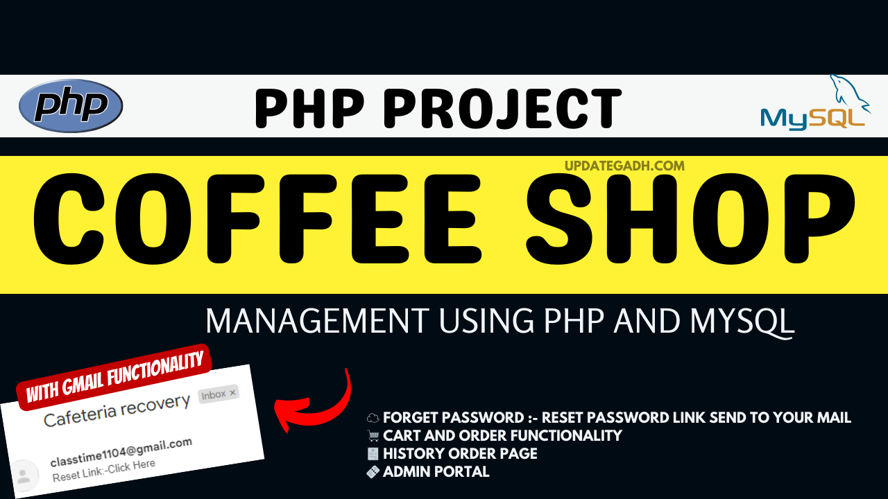 Coffee Shop Management System | Best PHP and MySQL Project