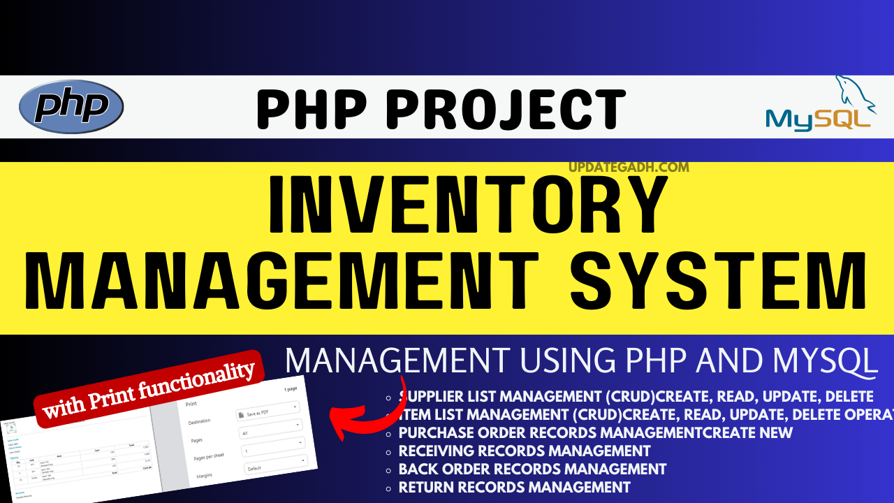 Inventory Management System | Stock Management System in PHP | Best Project