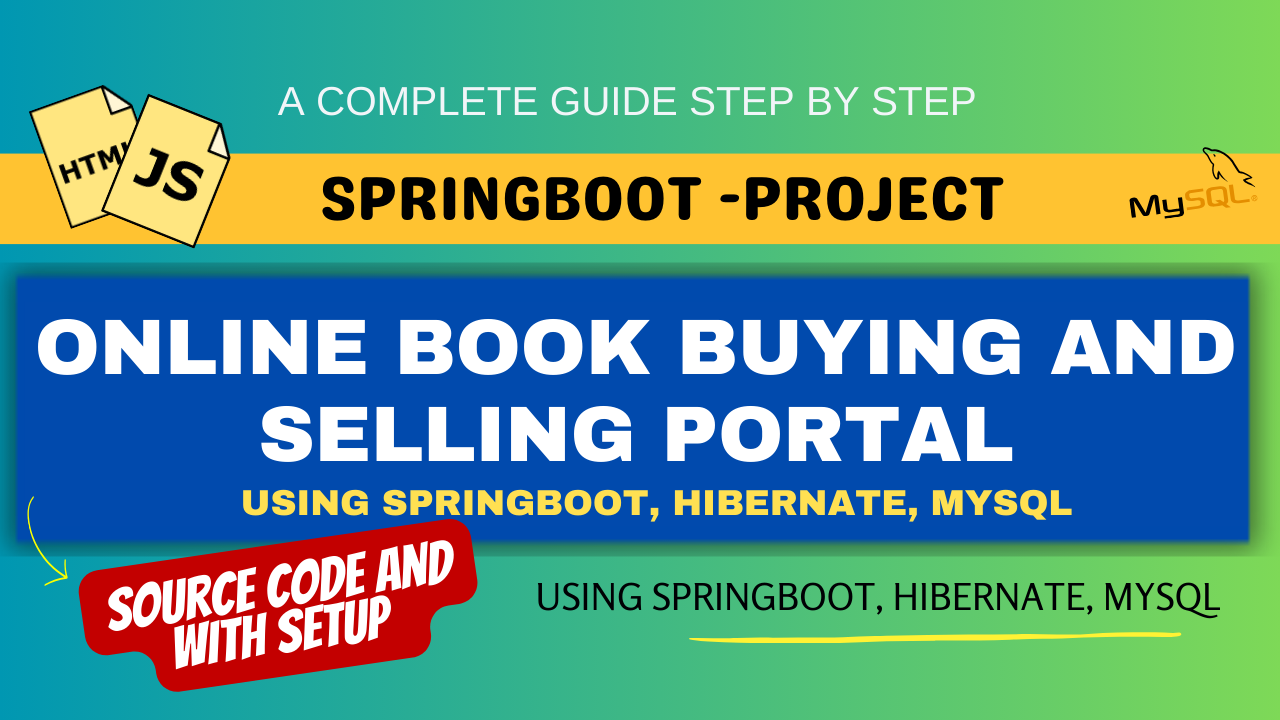 Online Book Buying and Selling Portal using SpringBoot, Hibernate, MySQL : Best J2EE
