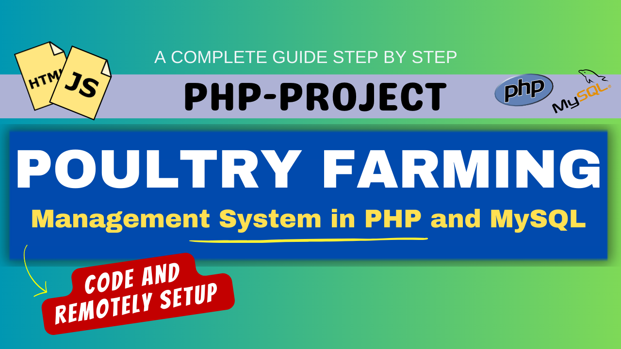 Online Poultry Farming Management System in PHP and MySQL: Best 1 Project