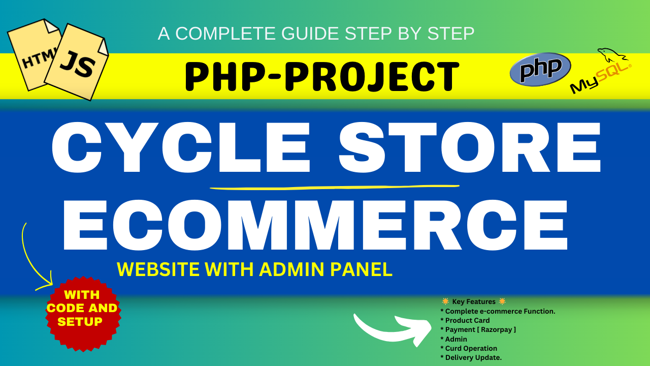 Top Best Project :Cycle Store Project with Admin Panel using PHP and MySQL