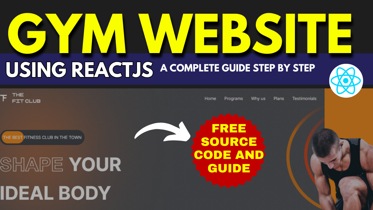 Free Best: GYM Website Using React-JS