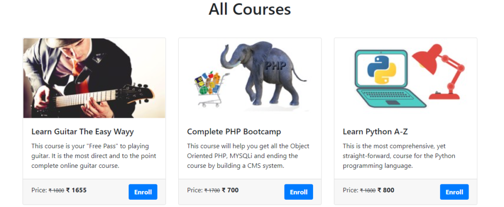 image-1024x422 Complete E-Learning Management System (LMS) using PHP MySQL | 1st Free Source Code Download