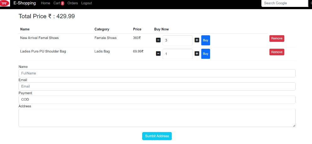 image-30 E shopping Cart using JSP Get Free Source Code