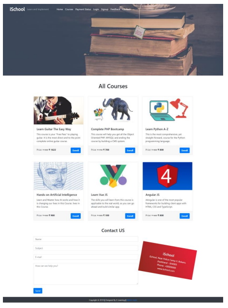 website-Courses Complete E-Learning Management System (LMS) using PHP MySQL | 1st Free Source Code Download