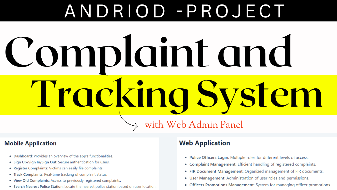 Complaint and tracking System Free Source Code