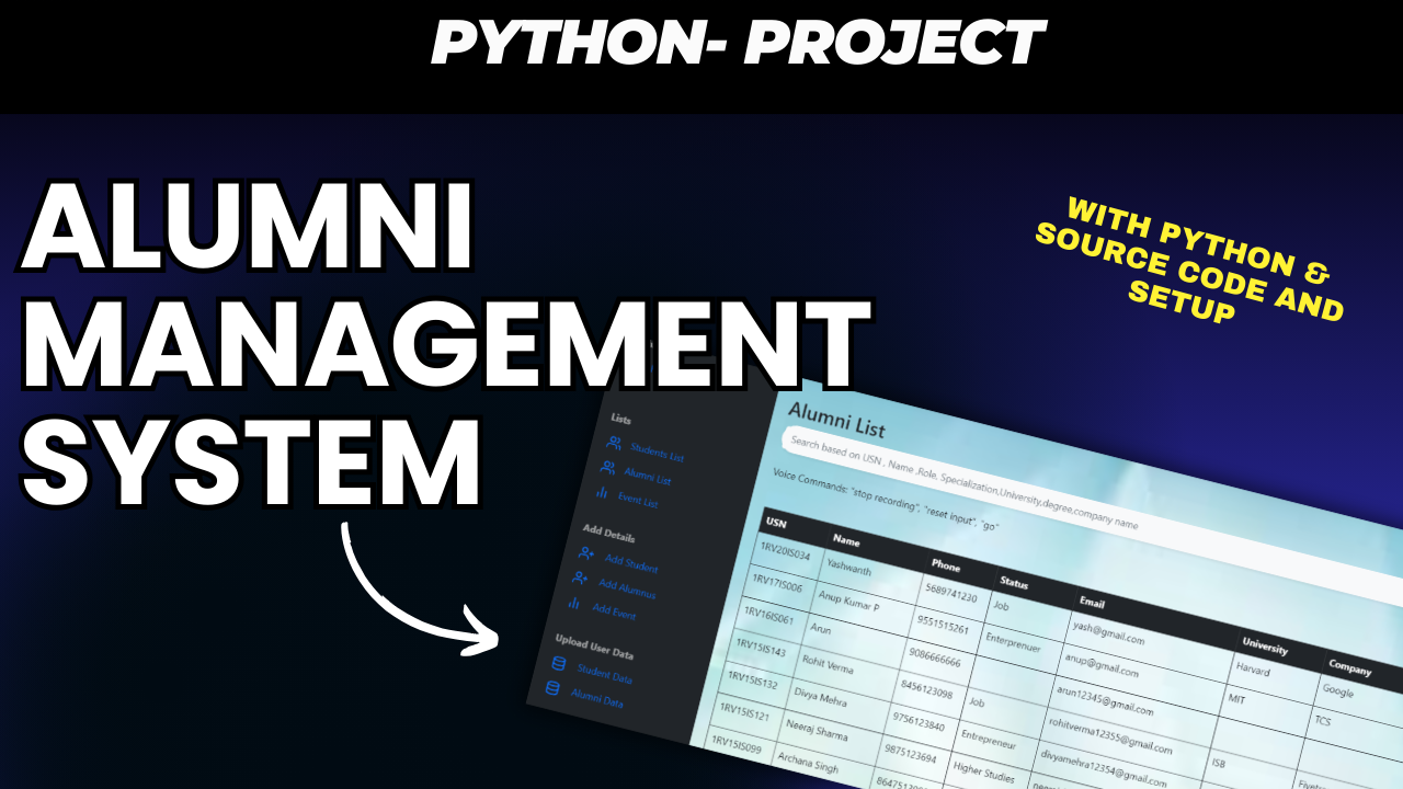Alumni Web Application Using Python: A Complete Guide
