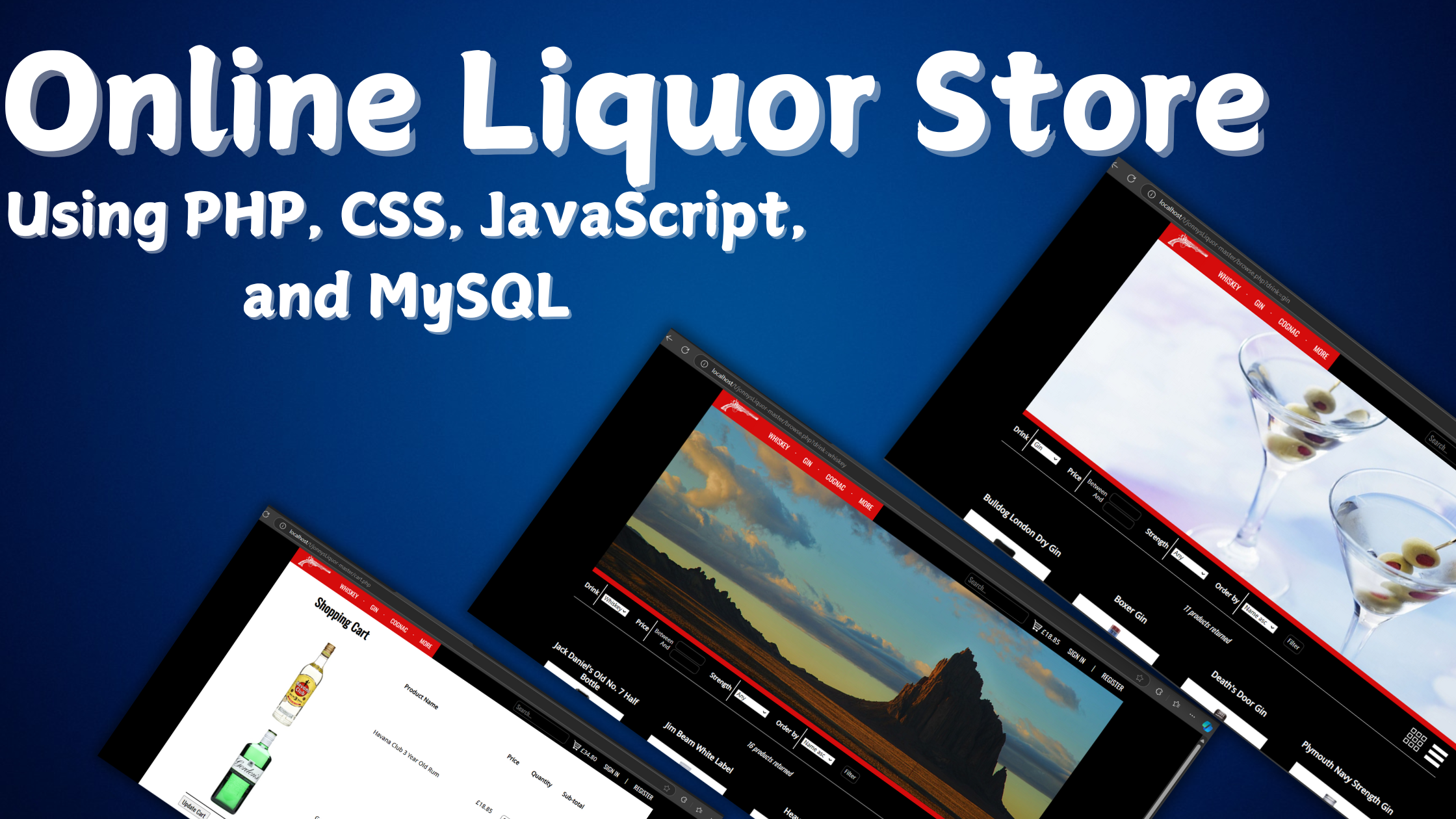 Online Liquor Store Using PHP, CSS, JavaScript, and MySQL