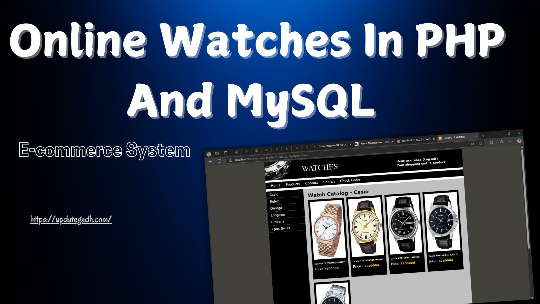 Online Watches In PHP And MySQL E-commerce System