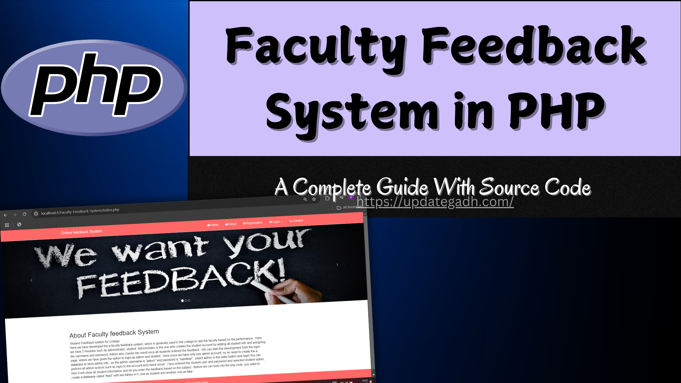 Faculty Feedback System in PHP