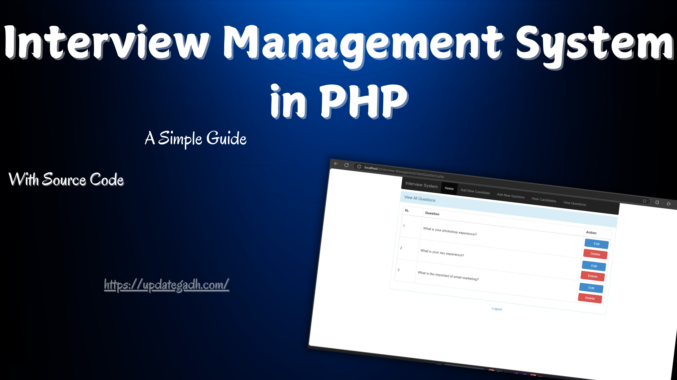 Interview Management System in PHP