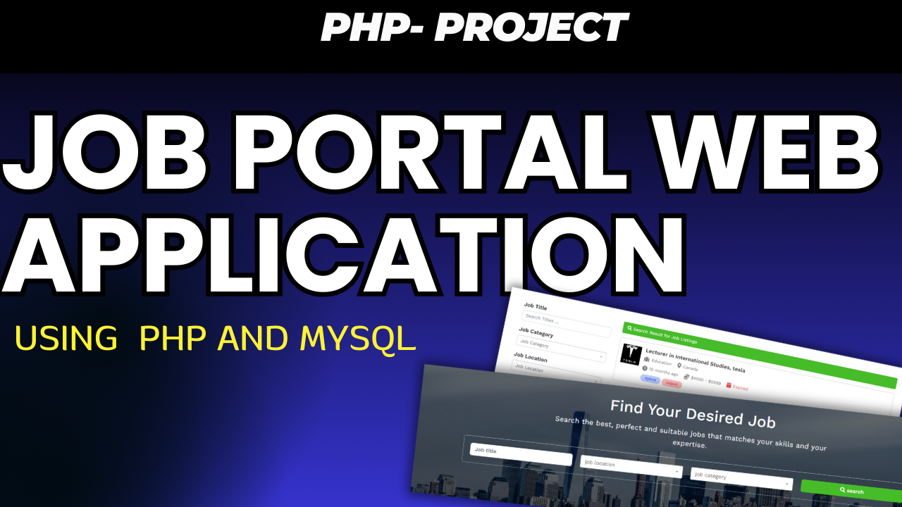 Job Portal Web Application with PHP, and MySQL  Idea !