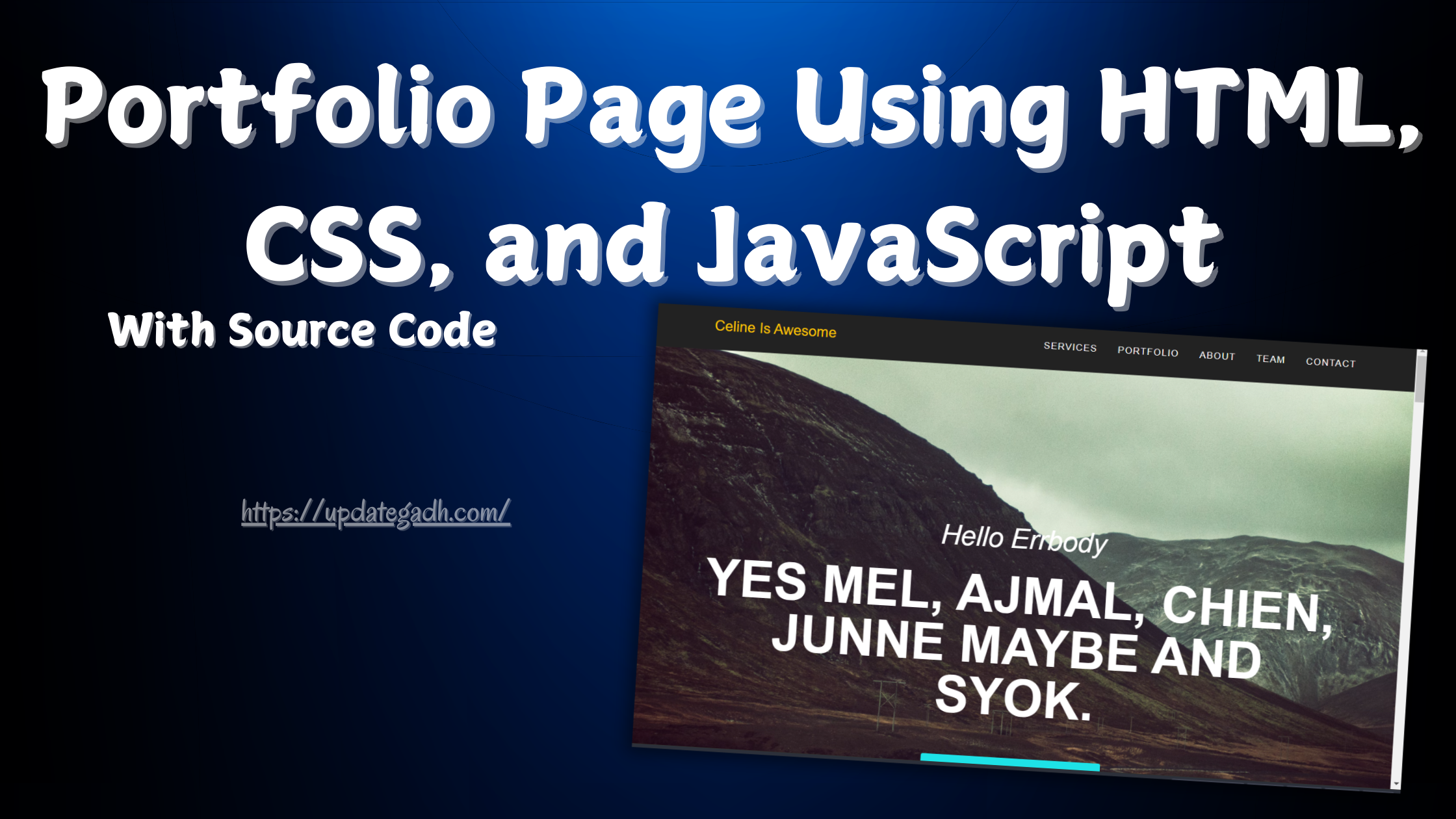 Portfolio Page Using HTML, CSS, and JavaScript