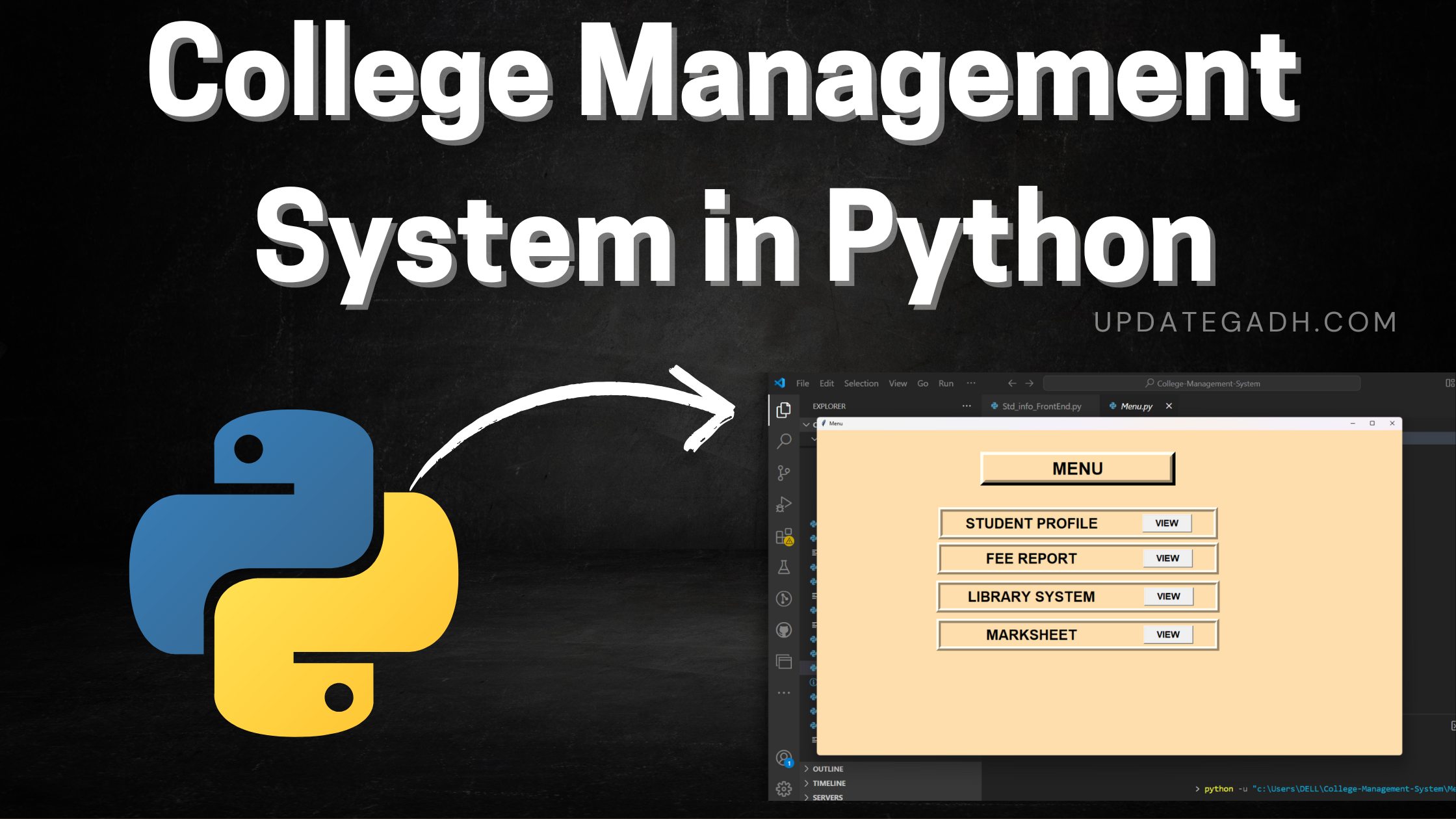 College Management System in Python with Free Source Code