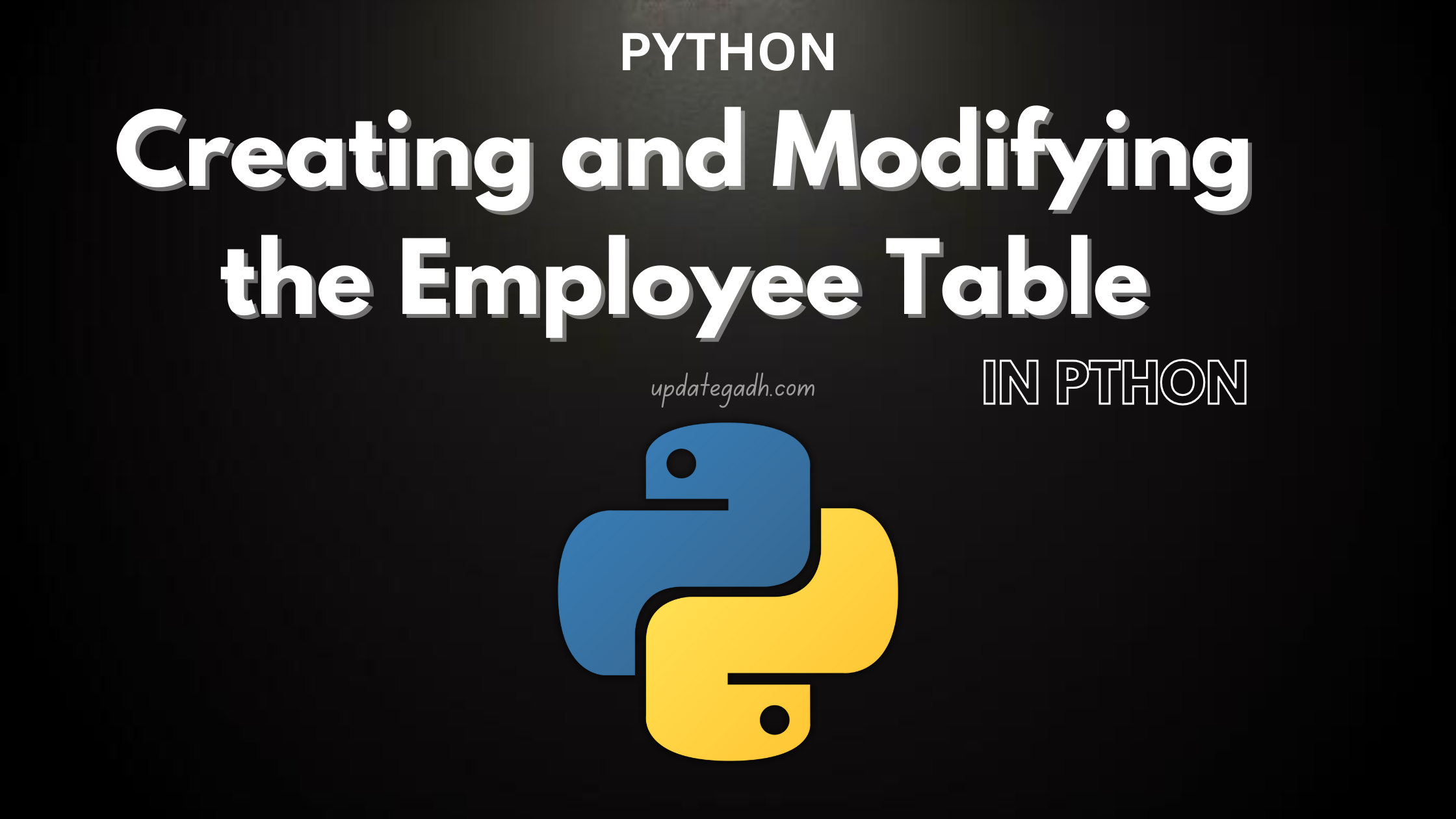 Creating The Table