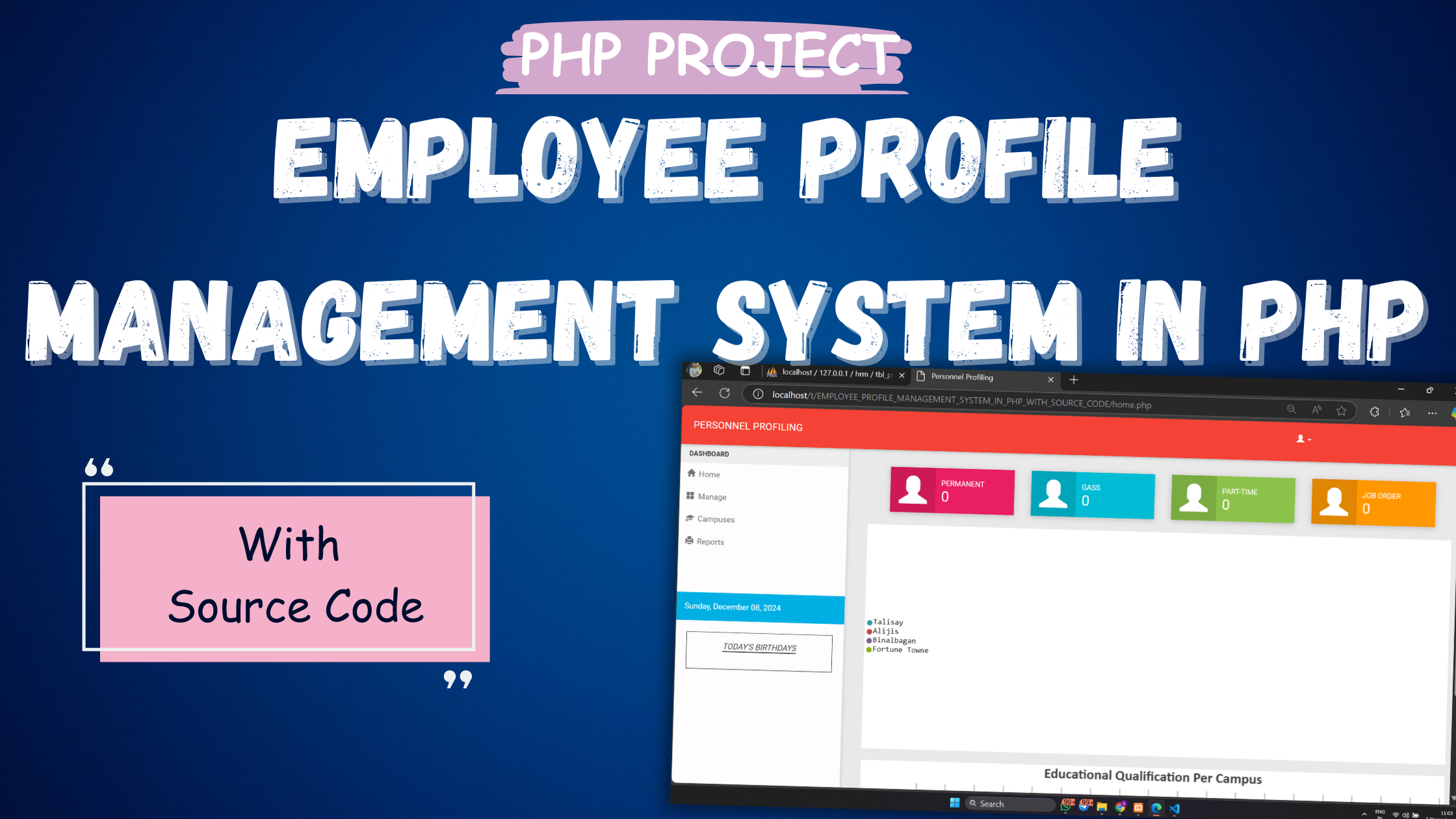 Employee Profile Management System in PHP
