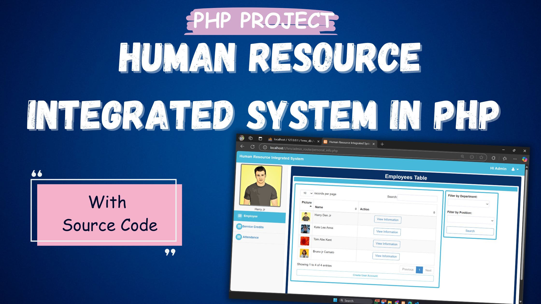 Human Resource Integrated System in PHP with Source Code