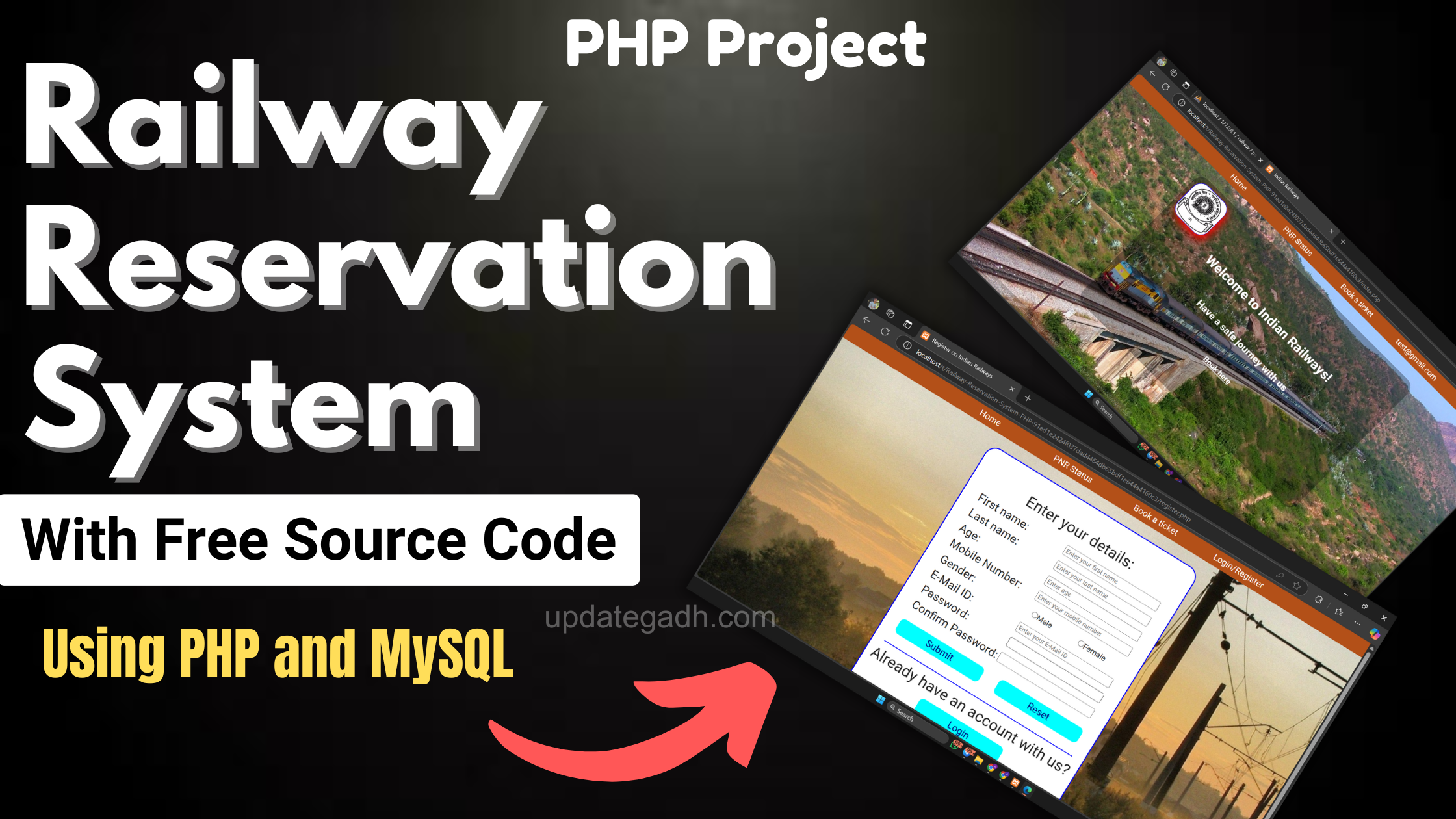 Railway Reservation System Using PHP and MySQL