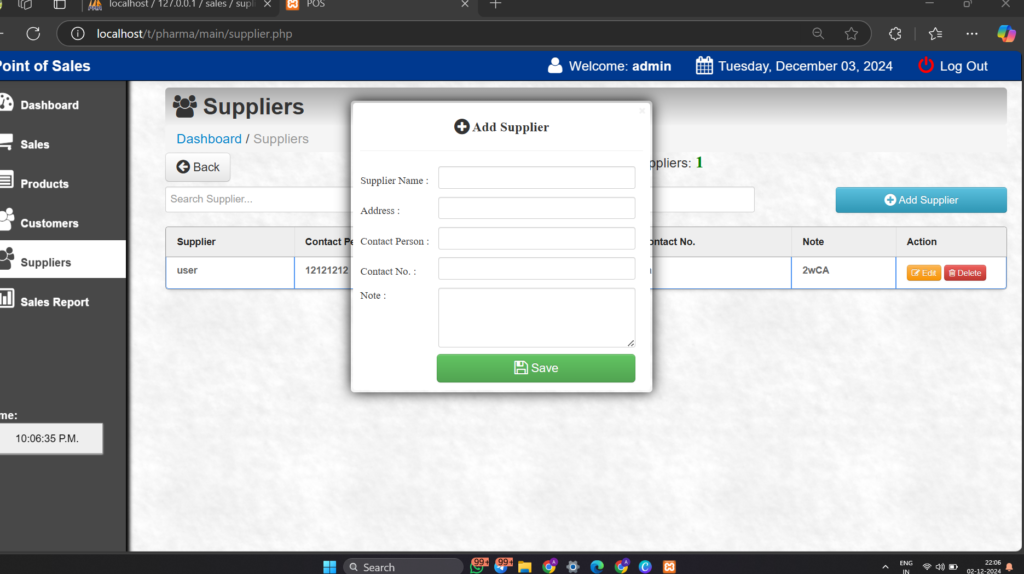 Screenshot-2024-12-02-220637-1024x574 Pharmacy Management System in PHP with Free Source Code