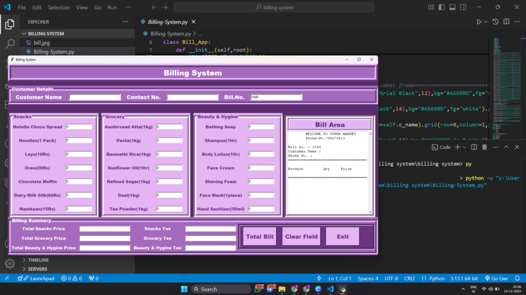 Screenshot-2024-12-14-222611-1-1024x575 Simple Billing System in Python with Free Source Code