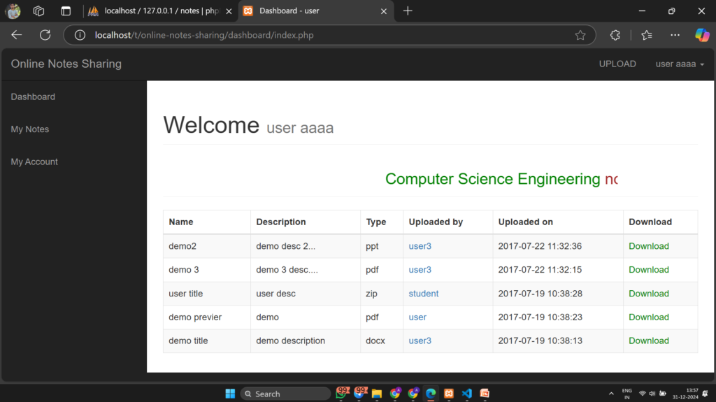 Screenshot-2024-12-31-135756-1024x575 Online Notes Sharing System in PHP & MySQL With Source Code