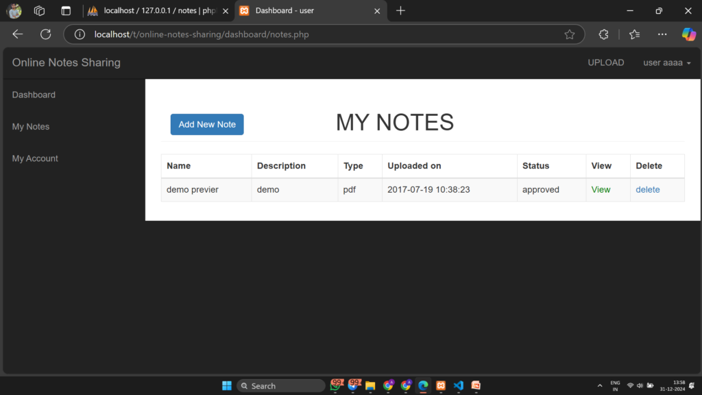 Screenshot-2024-12-31-135804-1024x576 Online Notes Sharing System in PHP & MySQL With Source Code