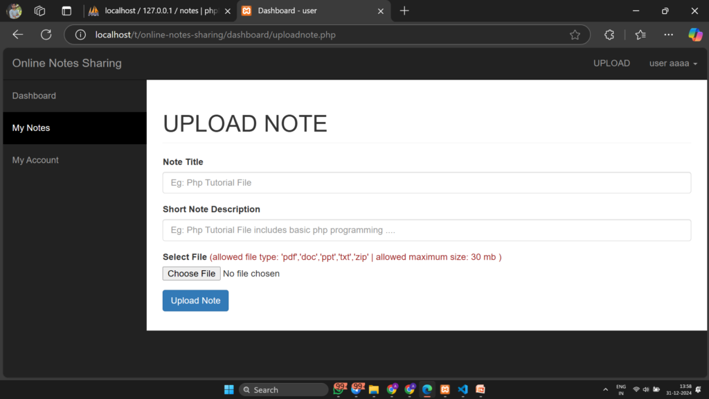 Screenshot-2024-12-31-135818-1024x576 Online Notes Sharing System in PHP & MySQL With Source Code