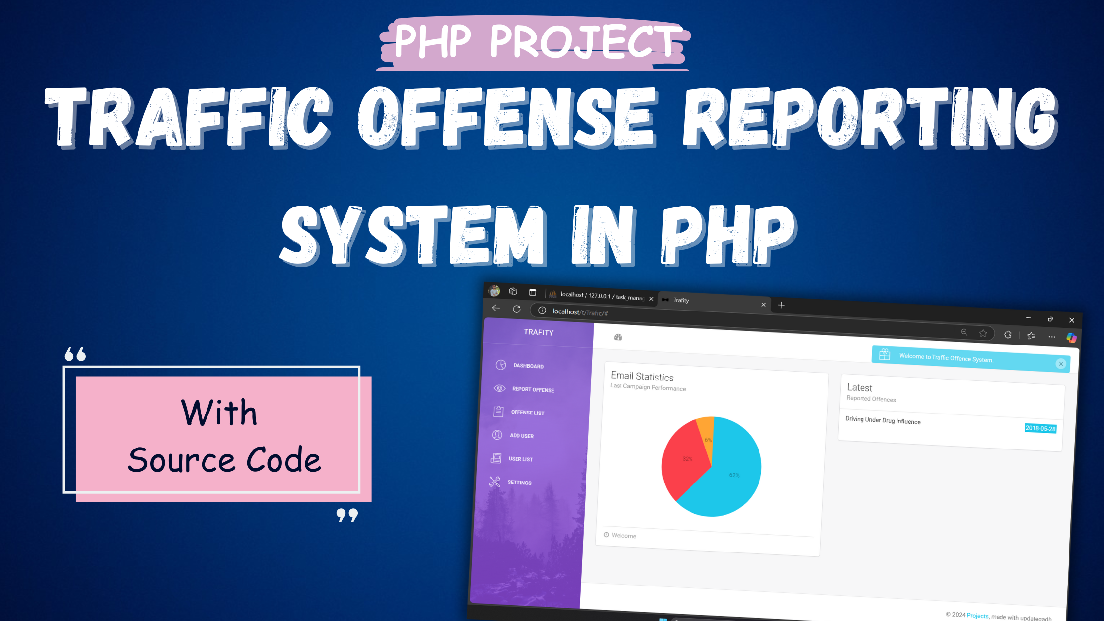 Traffic Offense Reporting System in PHP with Source Code