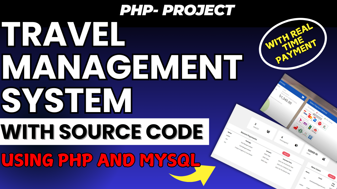 Travel Booking Full-Stack Using PHP with source code