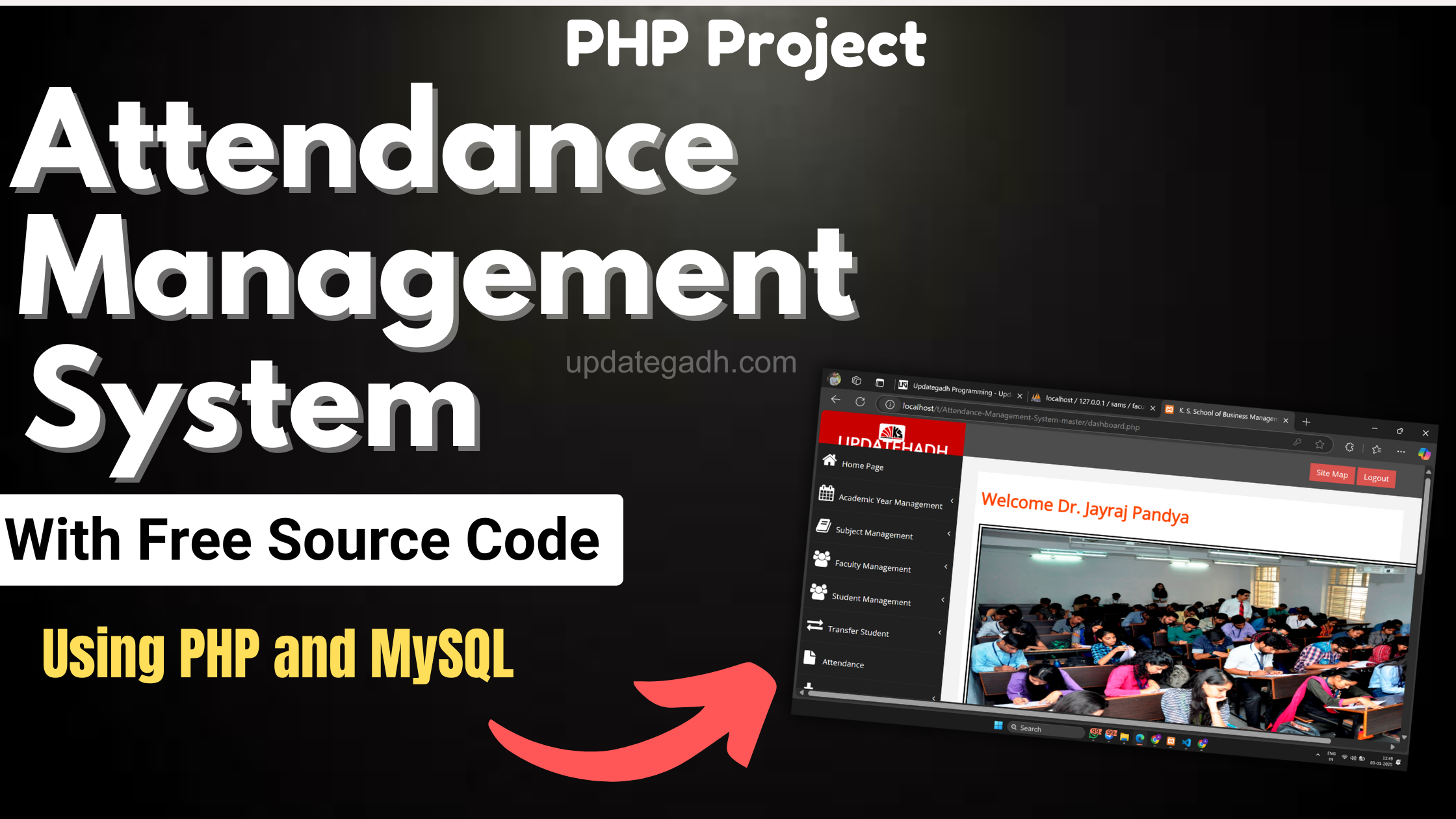 Attendance Management System Using PHP & MYSQL Free Source Code