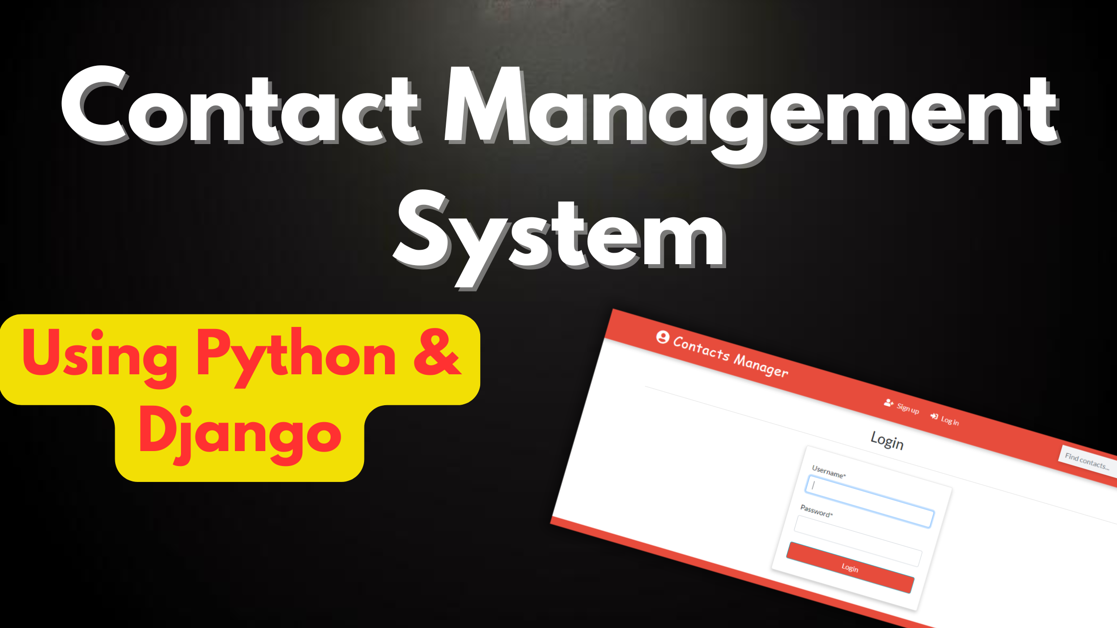 Contact Management System​ in Django with Source Code
