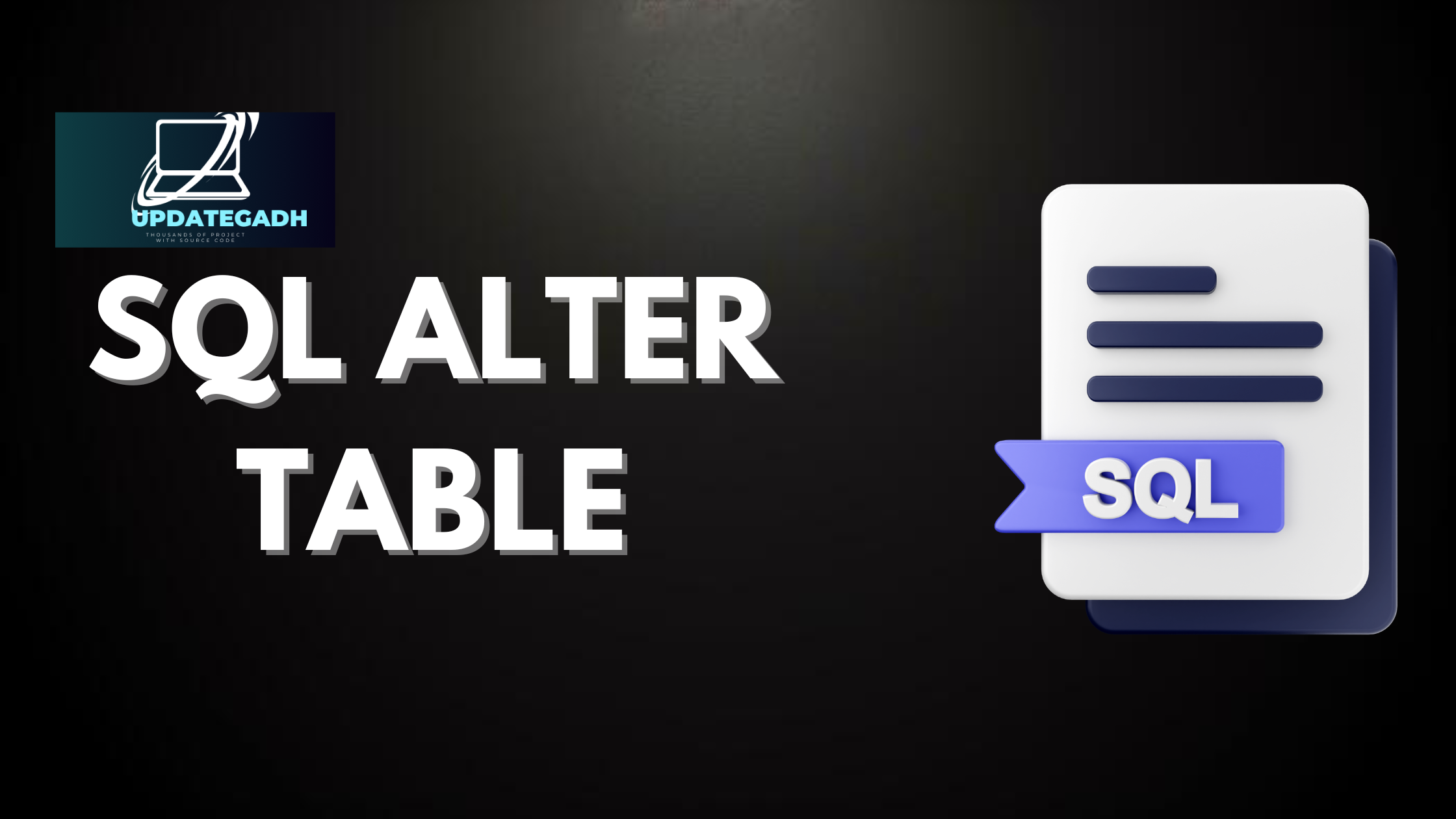 SQL ALTER TABLE