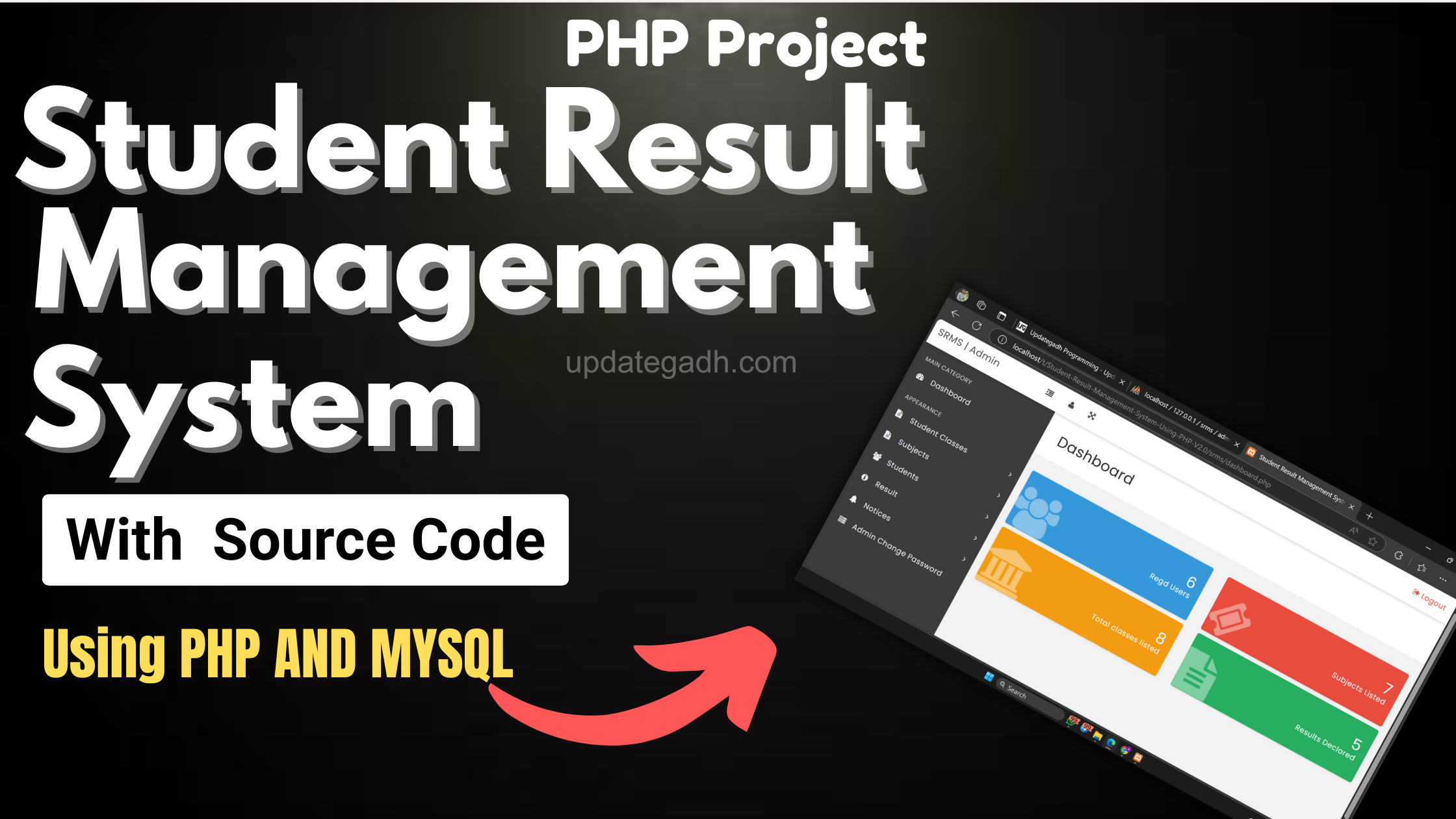 Student Result Management System using PHP & MySQL
