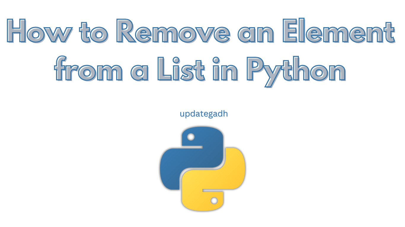 How to Remove an Element from a List in Python