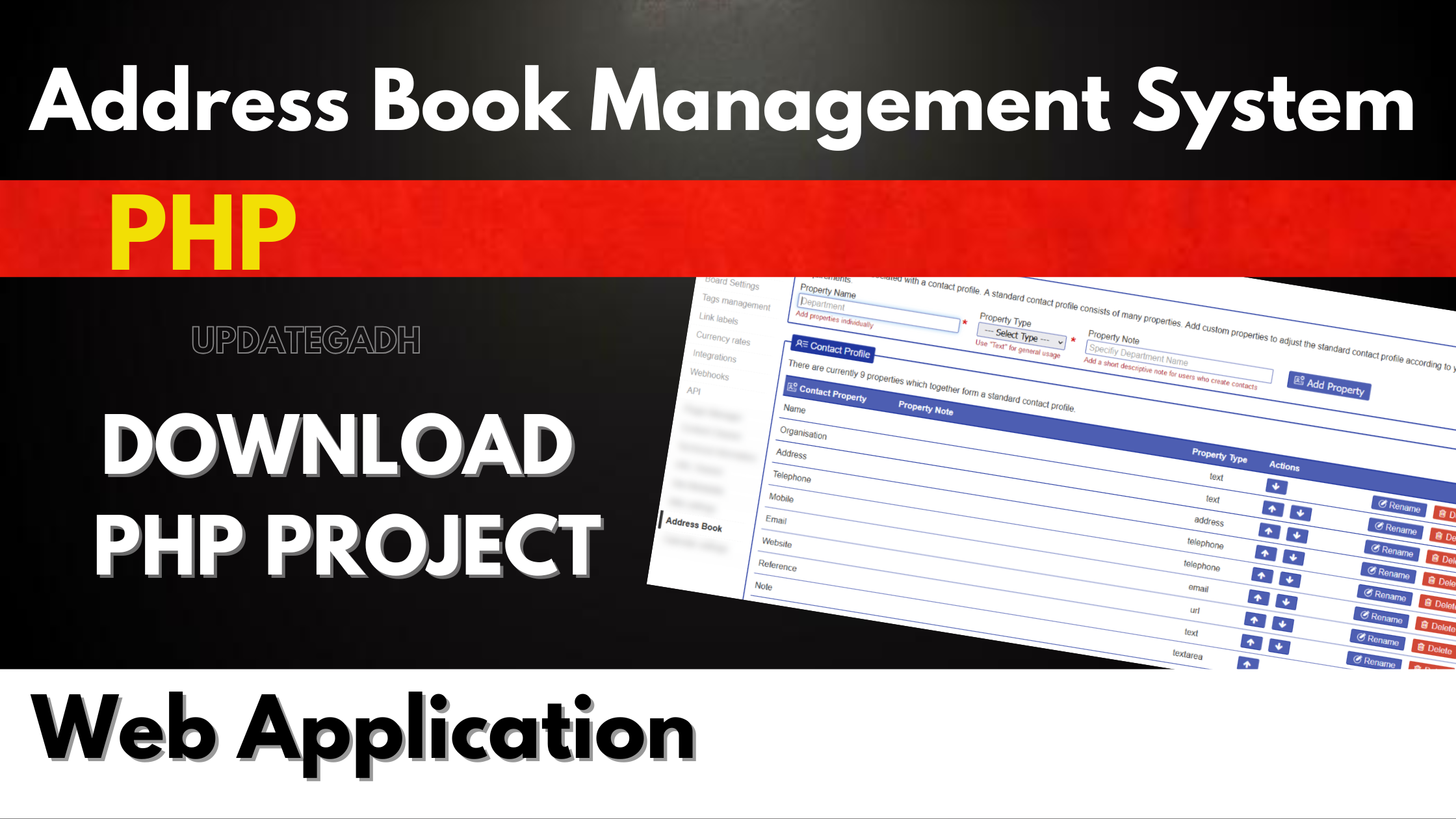 Address Book Management System in PHP with Source Code
