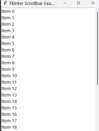 image-38 Python Tkinter Scrollbar Widget