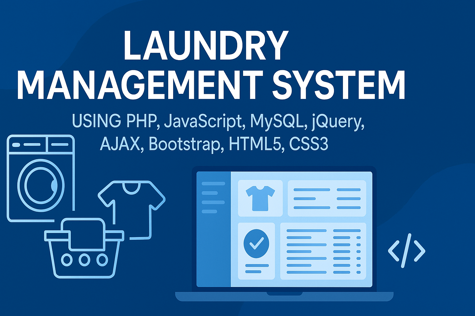 🧺 Premium Laundry Management System Using PHP MySQL | Complete Web App