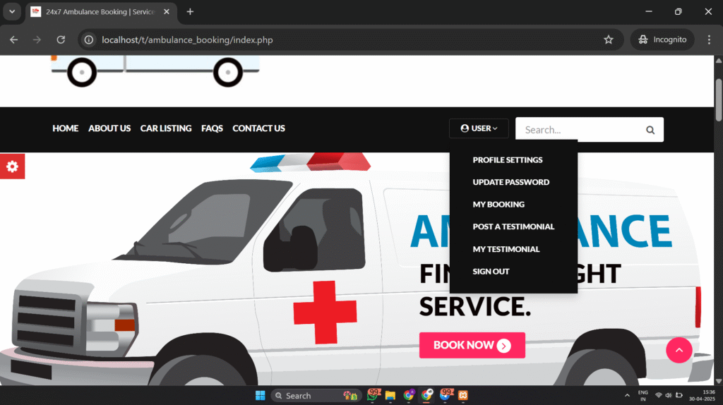 Screenshot-2025-04-30-153611-1-1024x574 Online Ambulance Booking System Project in PHP & MySQL – For Major Web Project Submission