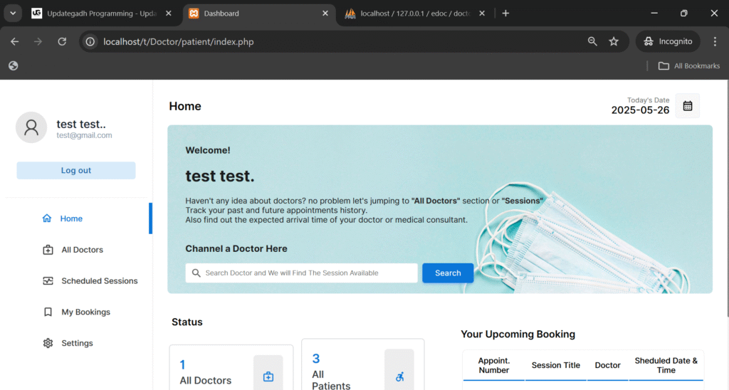 2-1024x548 Doctor Appointment Booking System Using PHP – A Complete e-Channeling Web App