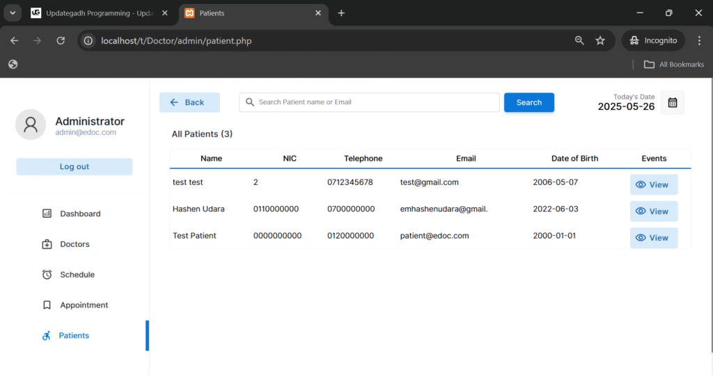 6-1024x539 Doctor Appointment Booking System Using PHP – A Complete e-Channeling Web App