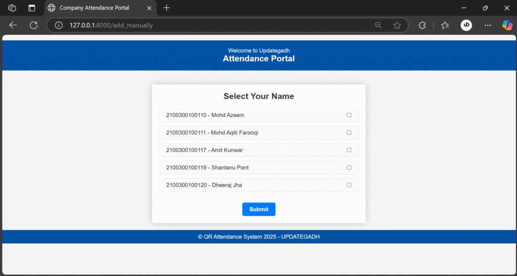 Screenshot-2025-05-04-142203-1024x548 ✅ QR Code Attendance System Using Django – Free Project by UPDATEGADH